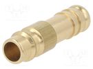 Connector; connector pipe; 0÷35bar; brass; NW 7,2,hose 10mm PNEUMAT