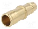 Connector; connector pipe; 0÷35bar; brass; NW 7,2,hose 13mm PNEUMAT
