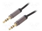 Cable; Jack 3.5mm 3pin plug,both sides; 1m; Plating: gold-plated GEMBIRD