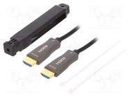 Cable; HDMI 2.0; HDMI plug,both sides; textile; 30m; black GEMBIRD