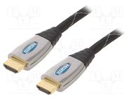 Cable; HDMI 1.3; HDMI plug,both sides; textile; 4.5m; black GEMBIRD