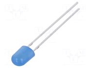 LED; blue; oval; 5.2x3.8x7mm; 1120÷1560mcd; 100/40°; Front: convex OPTOSUPPLY