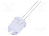 LED; 10mm; green; 7000mcd; 30°; Front: convex; 3÷13VDC; No.of term: 2 OPTOSUPPLY