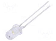 LED; white warm; 5mm; 30000÷36000mcd; 60°; Front: convex OPTOSUPPLY