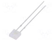 LED; white warm; rectangular; 2x5x5mm; 500÷750mcd; 100°; 20mA OPTOSUPPLY
