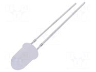 LED; white warm; 5mm; 4200÷5800mcd; 15°; Front: convex; 2.8÷3.6VDC OPTOSUPPLY