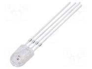 LED; round; 5.1x4.3mm; RGB; Front: convex; 1.8÷2.6/2.8÷3.6VDC; 20mA OPTOSUPPLY