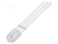 LED; RGB; round; 5.1x4.3mm; Front: convex; 1.8÷2.6/2.8÷3.6VDC; 20mA OPTOSUPPLY