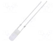 LED; white cold; 3mm; 1120÷1560mcd; 110°; Front: flat; 2.9÷3.4VDC OPTOSUPPLY