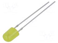 LED; yellow; oval; 5.2x3.8x7mm; 1120÷1560mcd; 100/40°; 1.8÷2.6VDC OPTOSUPPLY