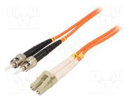 Fiber patch cord; OM2; LC/UPC,ST/UPC; 5m; Optical fiber: 50/125um GEMBIRD