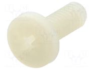Screw; M4x10; 0.7; Head: cheese head; Pozidriv; 1mm; polyamide DREMEC