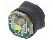 LED; white cold; 10000K; 120°; No.of diodes: 1; Ø4.8mm; 20mA; 550mcd 