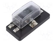 Fuse boxes; 11mm; 30A; screw; Leads: M4 screws; ways: 4; -20÷85°C OPTIFUSE