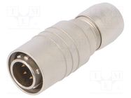 Connector: circular; HR10; push-pull; plug; 2A; gold-plated; PIN: 6 HIROSE