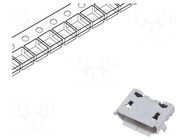 Connector: USB B micro; socket; ZX; on PCBs; SMT; PIN: 5; horizontal HIROSE