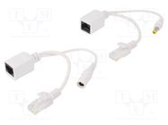 Passive PoE cable kit; Cablexpert; PoE (PoE); white 