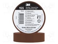 Tape: electrical insulating; W: 19mm; L: 20m; Thk: 0.127mm; brown 3M