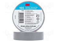 Tape: electrical insulating; W: 19mm; L: 20m; Thk: 0.152mm; grey 3M