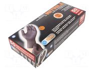 Protective gloves; Size: 9,L; black; nitryl; 50pcs. PG TOOLS