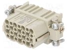 Connector: HDC; contact insert; female; Han® DD; PIN: 28; 28+PE HARTING