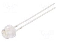 LED; blue; 4.8mm; 220÷330mcd; 100°; Front: convex; 5VDC OPTOSUPPLY