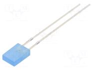 LED; blue; rectangular; 2x5x7mm; bipolar; 220÷330mcd; 100°; 20mA OPTOSUPPLY