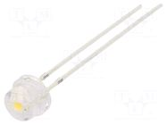 LED; white warm; 4.8mm; 500÷750mcd; 100°; Front: convex; 5VDC OPTOSUPPLY