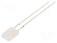 LED; white warm; rectangular; 2x5x7mm; bipolar; 500÷750mcd; 100° OPTOSUPPLY