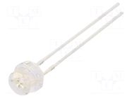 LED; red; 4.8mm; 150÷220mcd; 100°; Front: convex; 5VDC; No.of term: 2 OPTOSUPPLY
