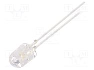 LED; oval; 4.7x5.7mm; white cold; 8400÷11000mcd; 40/70°; 20mA OPTOSUPPLY