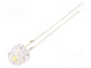 LED; white cold; 4.8mm; 750÷1120mcd; 100°; Front: convex; 5VDC OPTOSUPPLY