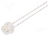 LED; yellow; 4.8mm; 150÷220mcd; 100°; Front: convex; 5VDC OPTOSUPPLY