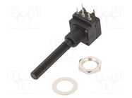 Potentiometer: shaft; 500kΩ; 200mW; THT; 6mm; plastic; mono; carbon 