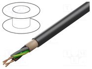 Wire; NYY; 4G16mm2; round; solid; Cu; PVC; black; 600V,1kV HELUKABEL