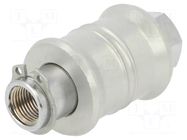 Shutoff valve; 0.3÷10bar; nickel plated brass; -20÷80°C PNEUMAT