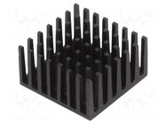 Heatsink: extruded; grilled; BGA; black; L: 27.9mm; W: 27.9mm; 658 Wakefield Thermal