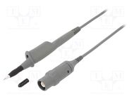 Probe: for oscilloscope; 0÷300MHz; 10: 1; 1.1ns; 10÷30pF; grey; 1.2m STÄUBLI