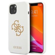 Guess GUHCP13SLS4GGWH iPhone 13 mini 5.4&quot; white/white hard case Silicone 4G Logo, Guess