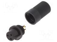 Connector: circular; 719; 60V; 3A; PIN: 3; plug; female; soldering BINDER