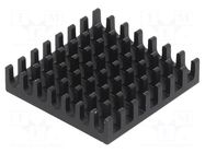 Heatsink: extruded; grilled; BGA; black; L: 27.9mm; W: 27.9mm; 658 Wakefield Thermal