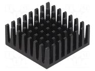 Heatsink: extruded; grilled; BGA; black; L: 27.9mm; W: 27.9mm; 658 Wakefield Thermal