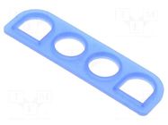 Profile gasket; 6.35mm; PIN: 4; 1x4; Gasket: silicone TE Connectivity