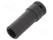 Socket; 6-angles,socket spanner,impact; HEX 17mm; 1/2"; long BETA