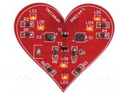 Flashing heart; visual effects; No.of diodes: 6; red; WHADDA VELLEMAN