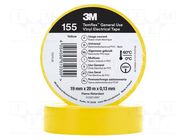 Tape: electrical insulating; W: 19mm; L: 20m; Thk: 0.127mm; yellow 3M