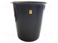 Waste bin; ESD; 310x300mm; 13l; black; <100kΩ EUROSTAT GROUP