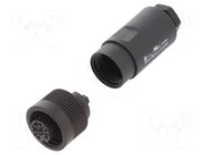 Connector: circular; 250V; 10A; PIN: 7; plug; female; screw terminal BINDER