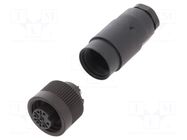 Connector: circular; 250V; 10A; PIN: 7; plug; female; screw terminal BINDER