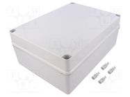 Enclosure: multipurpose; X: 245mm; Y: 335mm; Z: 133mm; light grey PCE